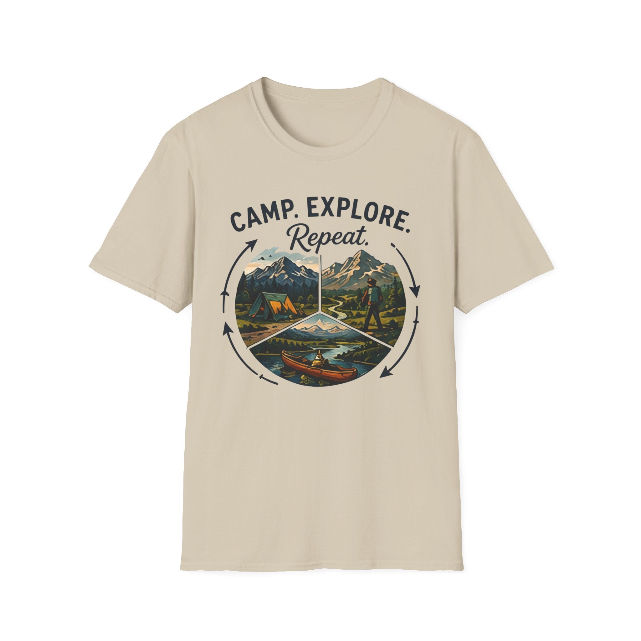 Camp. Explore. Repeat. T-shirt