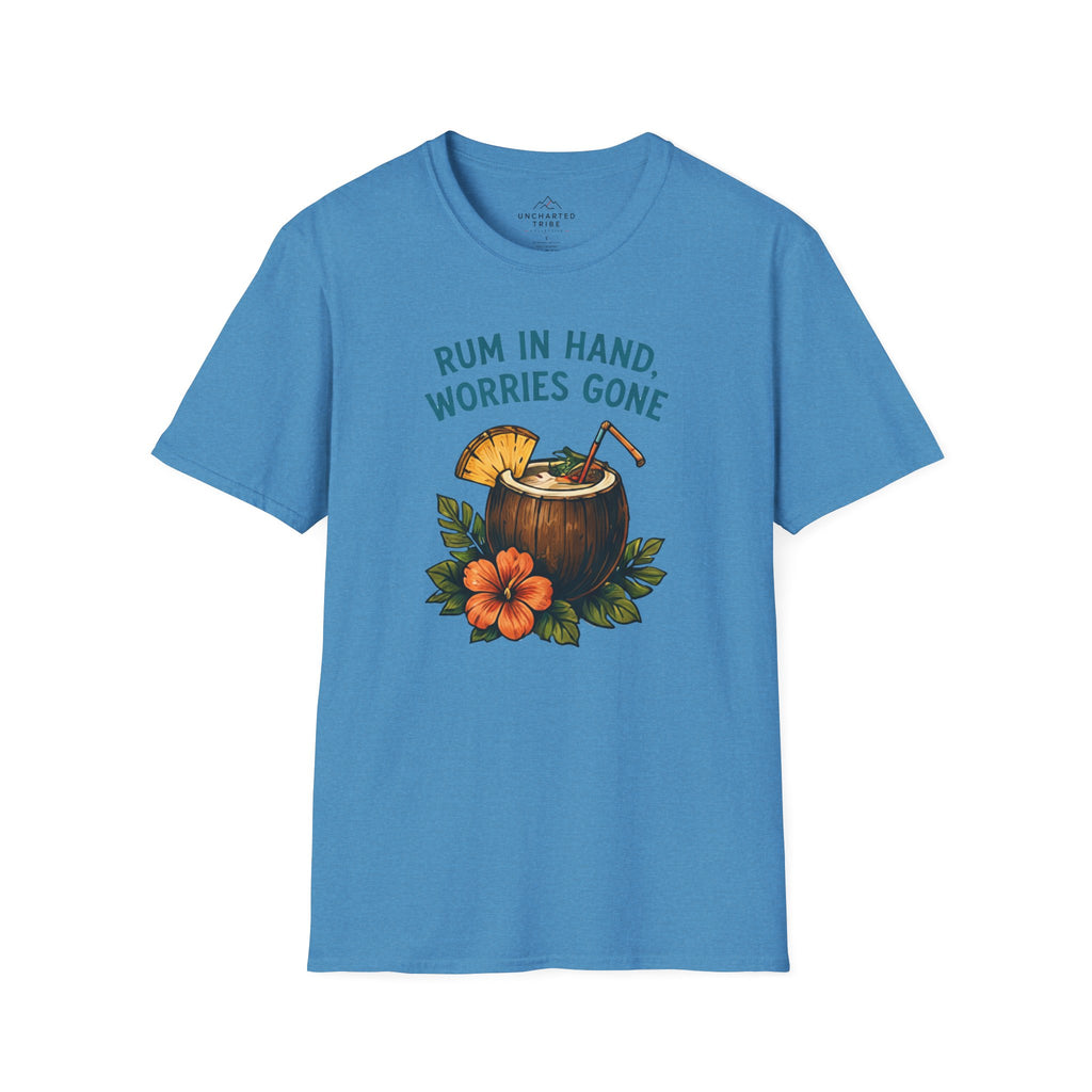Rum in Hand, Worries Gone T-Shirt