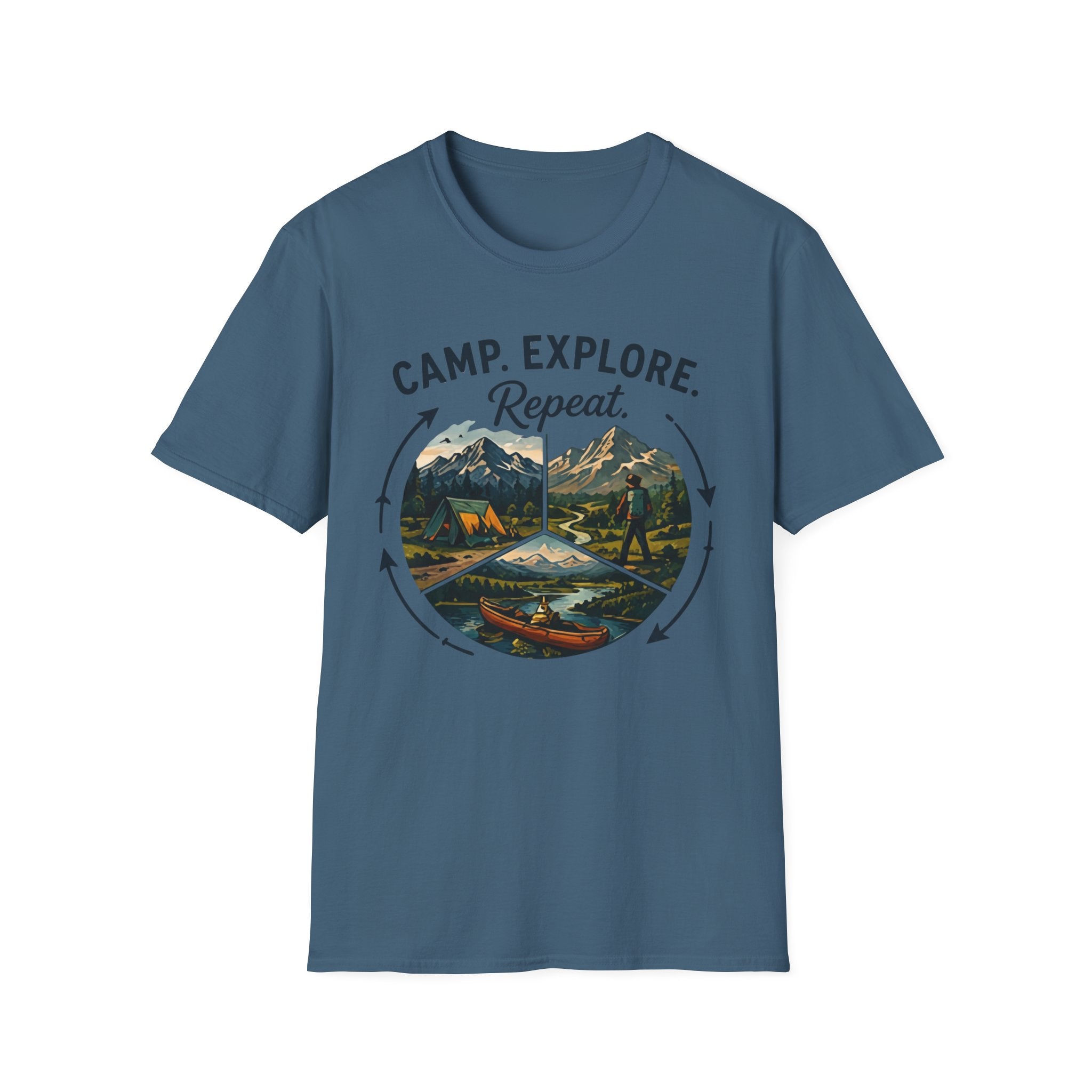Camp. Explore. Repeat. T-shirt