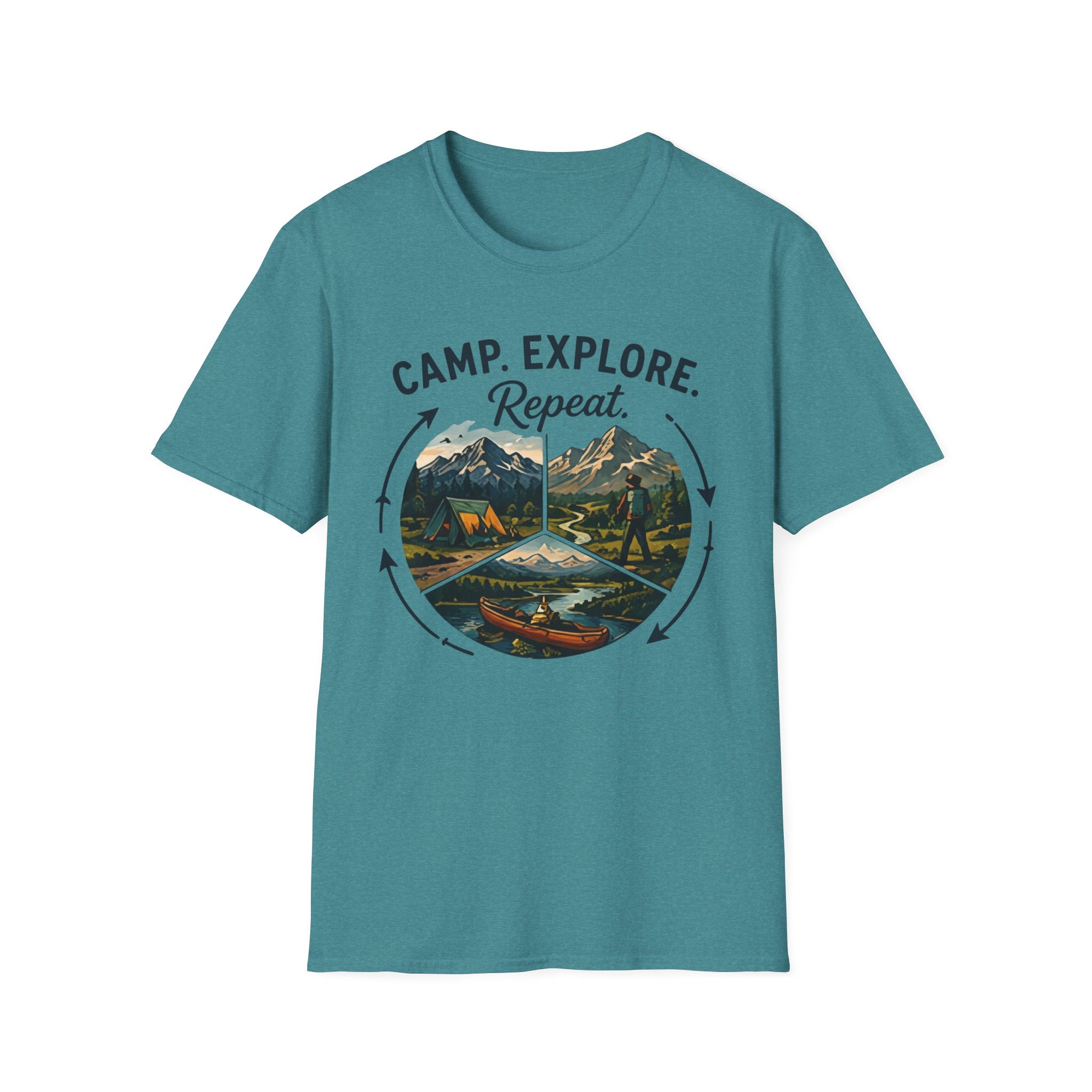 Camp. Explore. Repeat. T-shirt