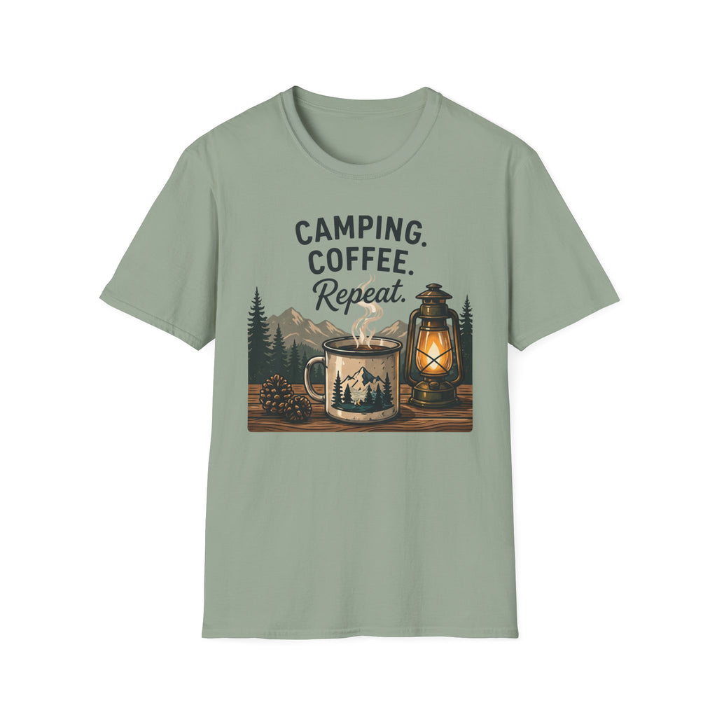 Camping. Coffee. Repeat. T-shirt