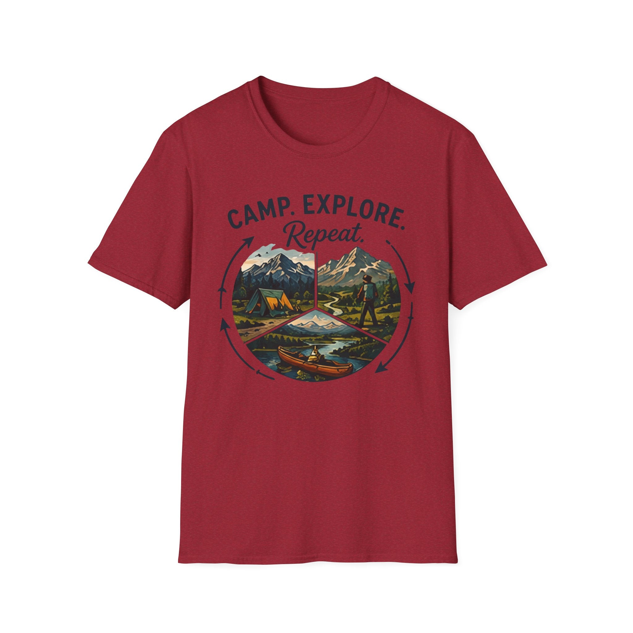 Camp. Explore. Repeat. T-shirt